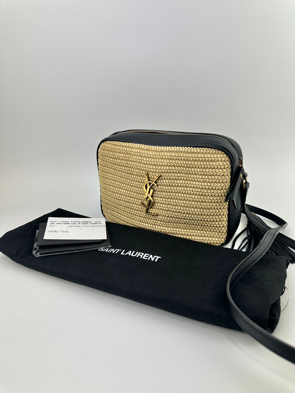 Lou Woven Raffia Camera Bag