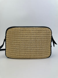 Lou Woven Raffia Camera Bag