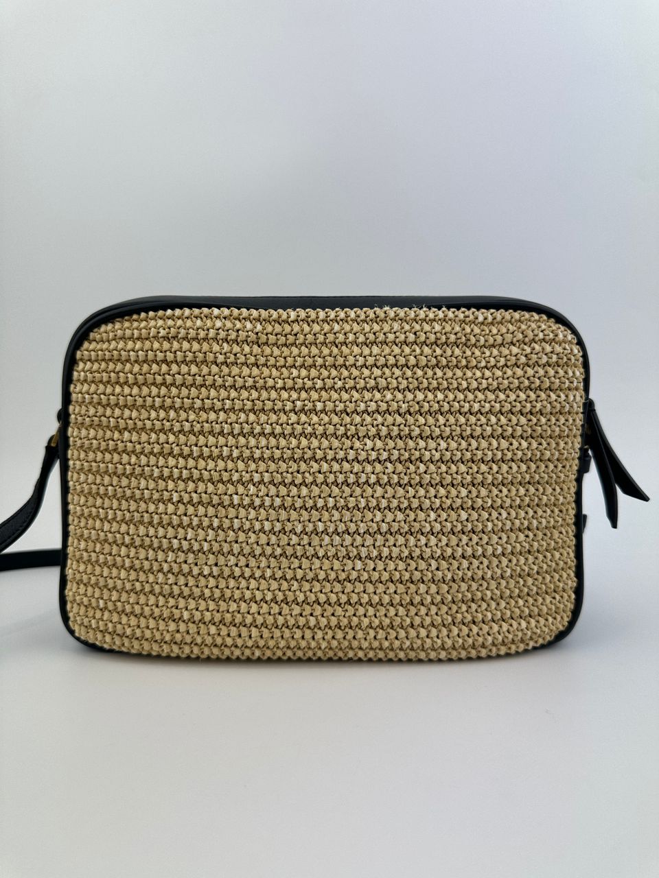Lou Woven Raffia Camera Bag