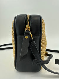 Lou Woven Raffia Camera Bag