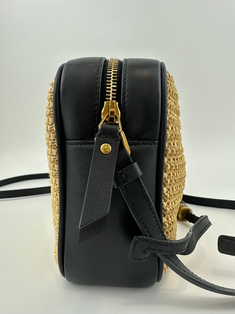 Lou Woven Raffia Camera Bag