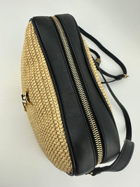 Lou Woven Raffia Camera Bag