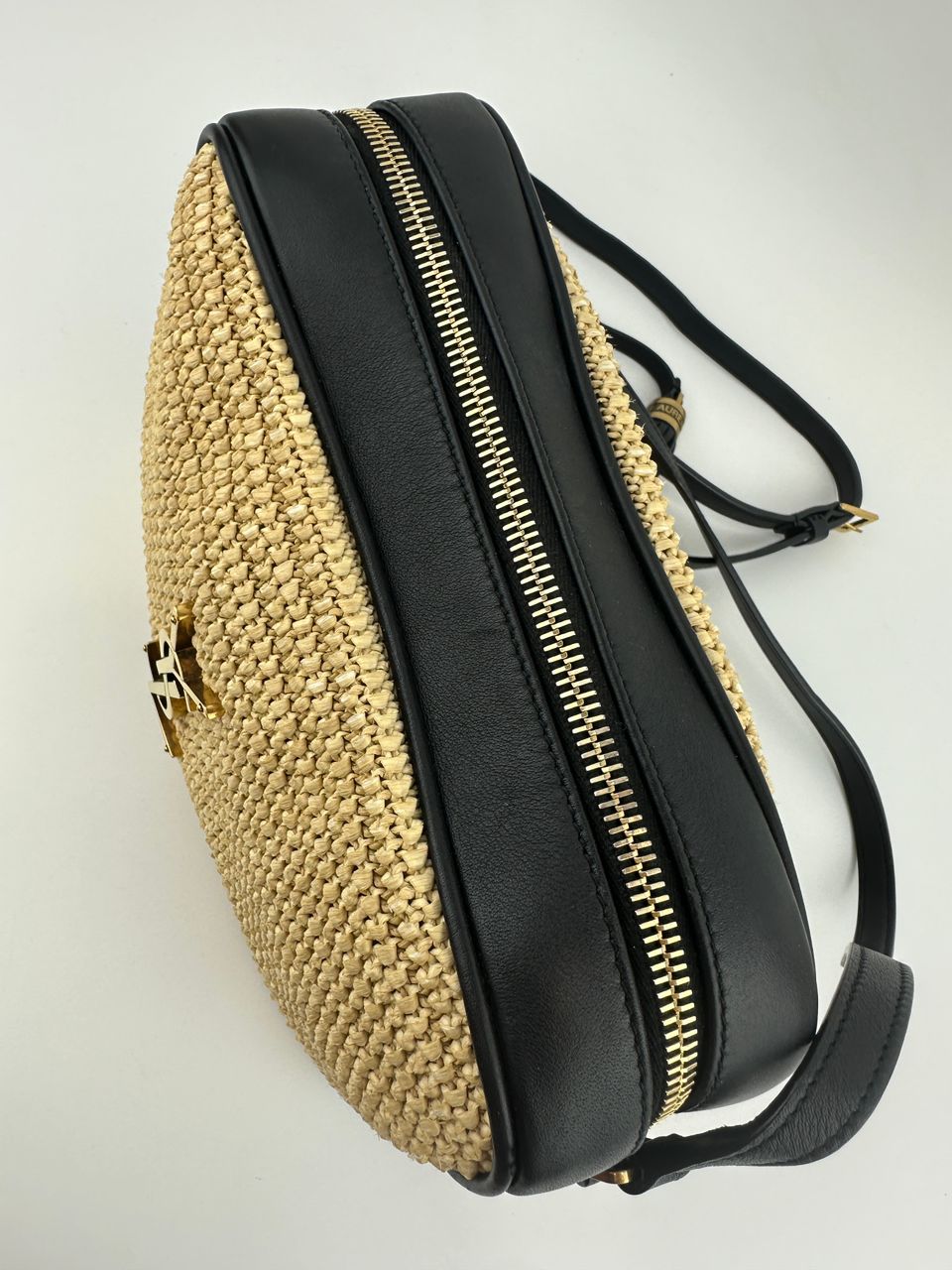 Lou Woven Raffia Camera Bag