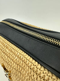 Lou Woven Raffia Camera Bag