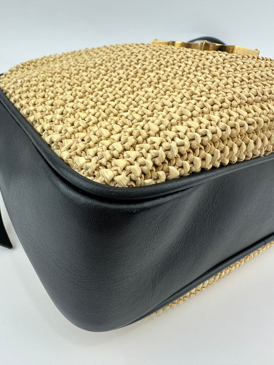 Lou Woven Raffia Camera Bag