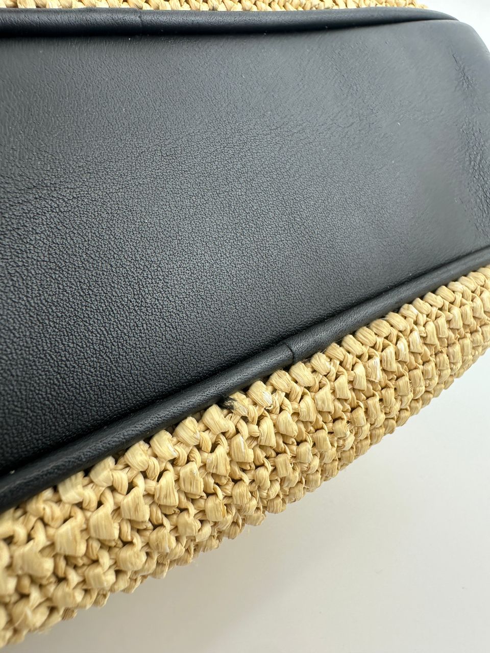 Lou Woven Raffia Camera Bag