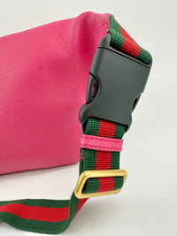 Retro Print GUCCI Pink Leather Belt Bag