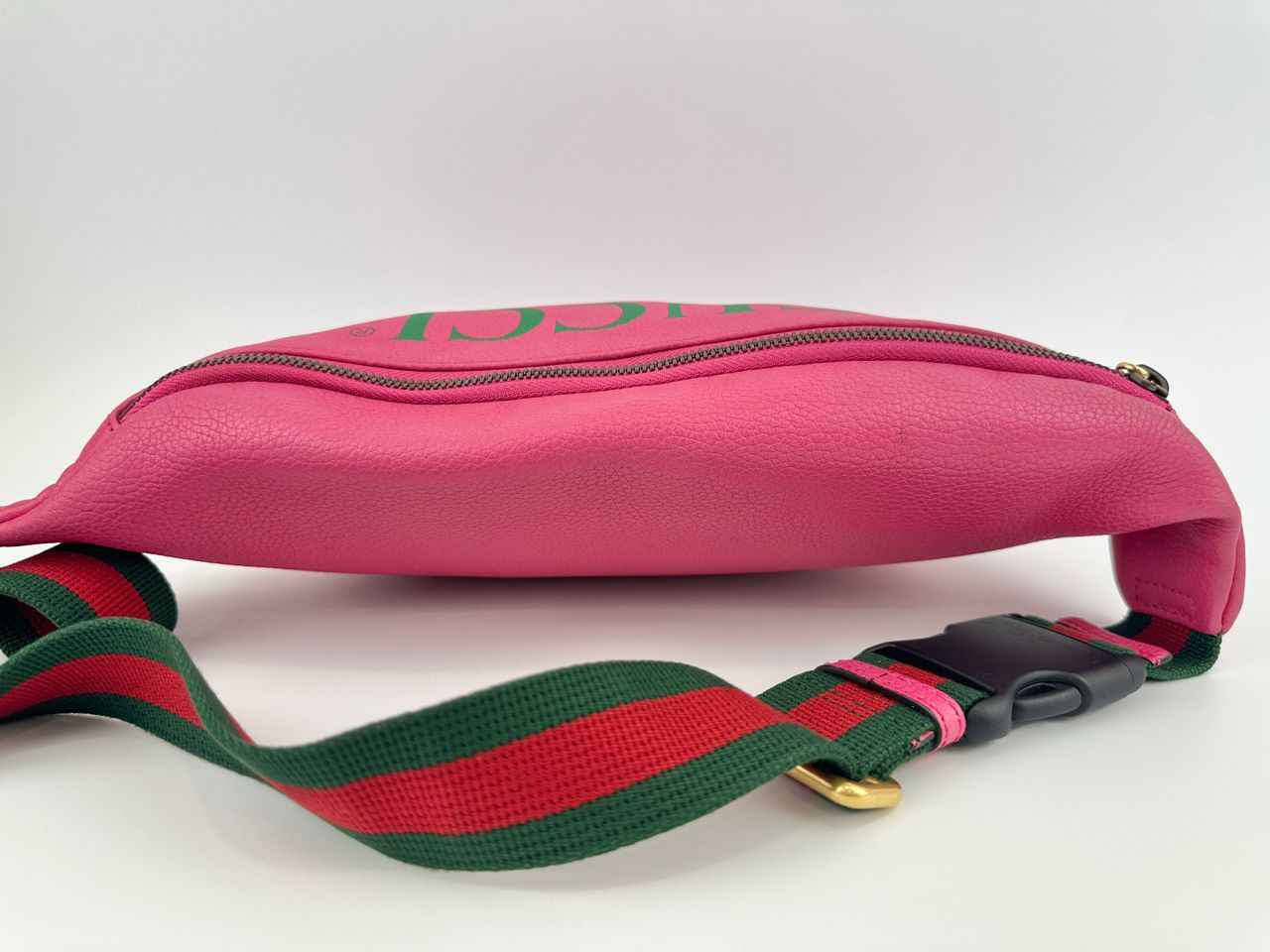 Retro Print GUCCI Pink Leather Belt Bag
