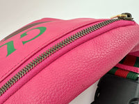 Retro Print GUCCI Pink Leather Belt Bag