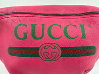 Retro Print GUCCI Pink Leather Belt Bag