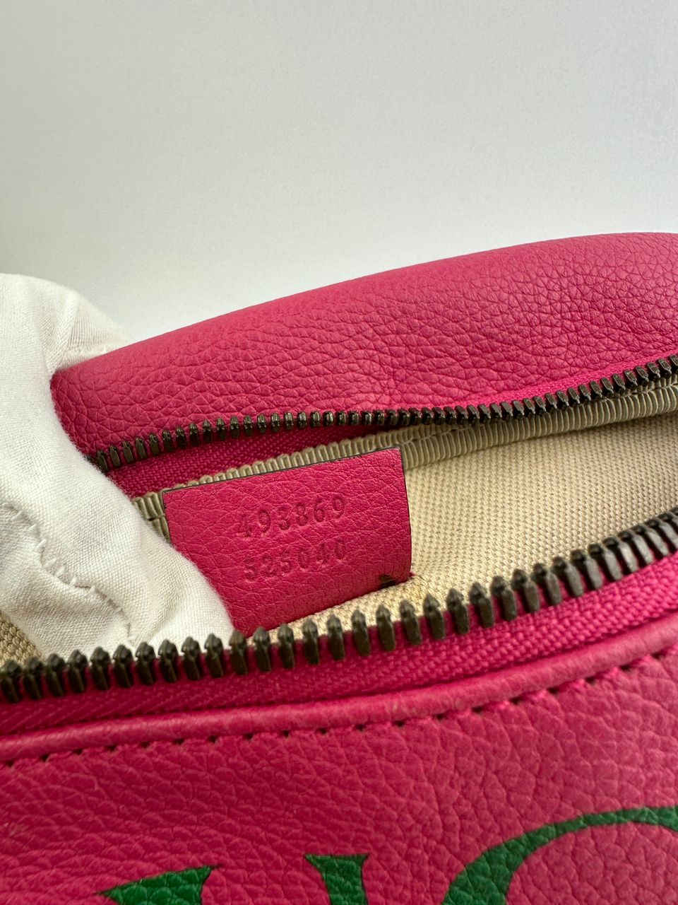 Retro Print GUCCI Pink Leather Belt Bag