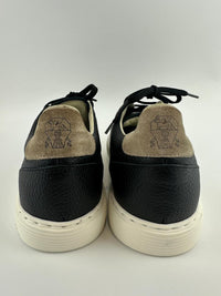 Black Calfskin Leather Low-Top Sneakers Size 42