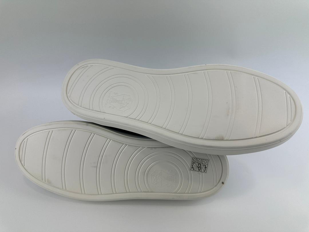 Black Calfskin Leather Low-Top Sneakers Size 42