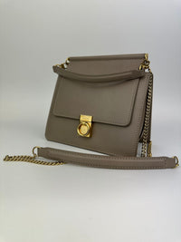Sept Mini Taupe Smooth Calfskin Leather Bag