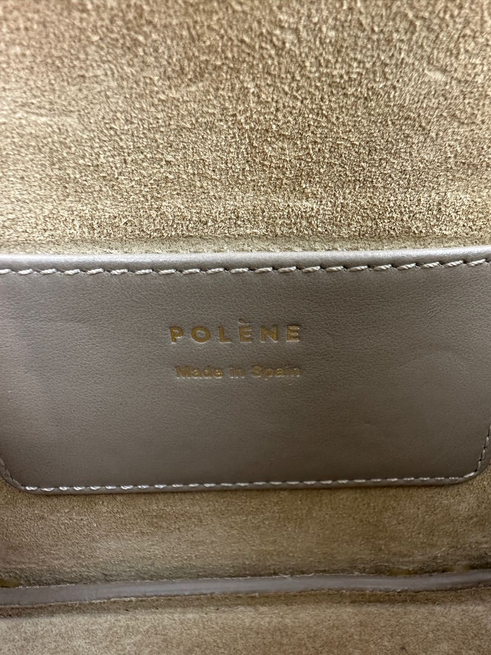 Sept Mini Taupe Smooth Calfskin Leather Bag