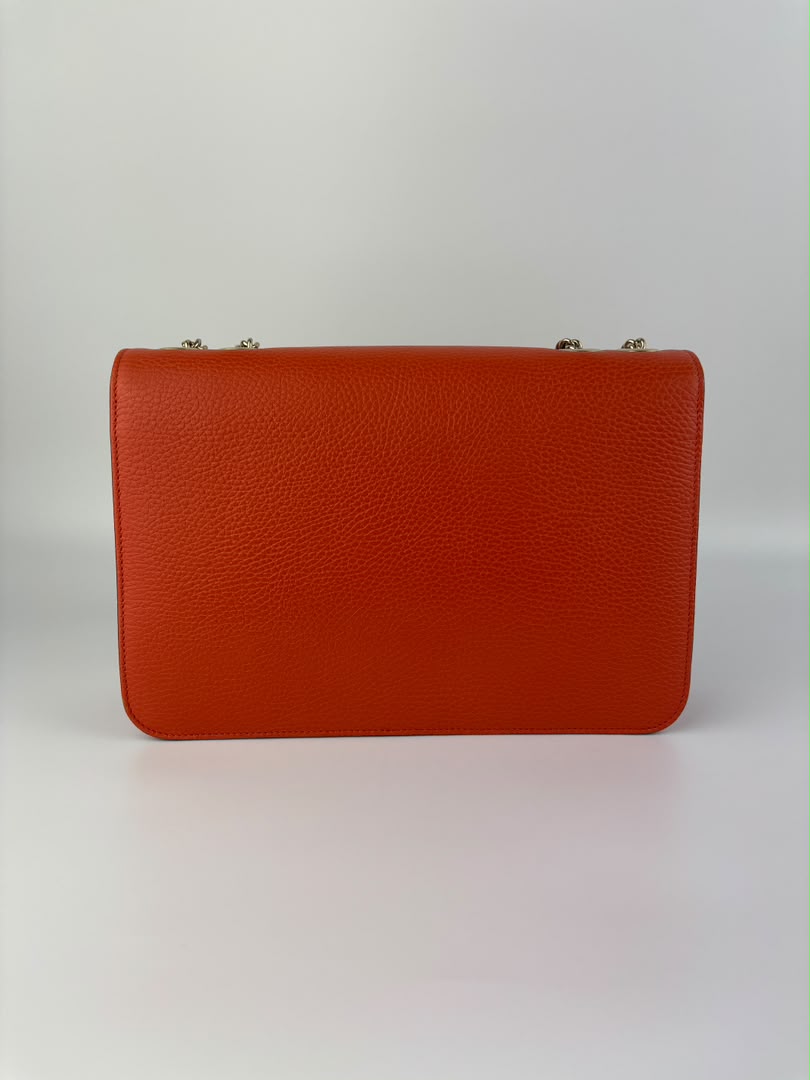 510303 Dollar Calfskin Interlocking G Orange Medium