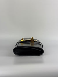 Medor 29 Clutch Black Box Leather GHW