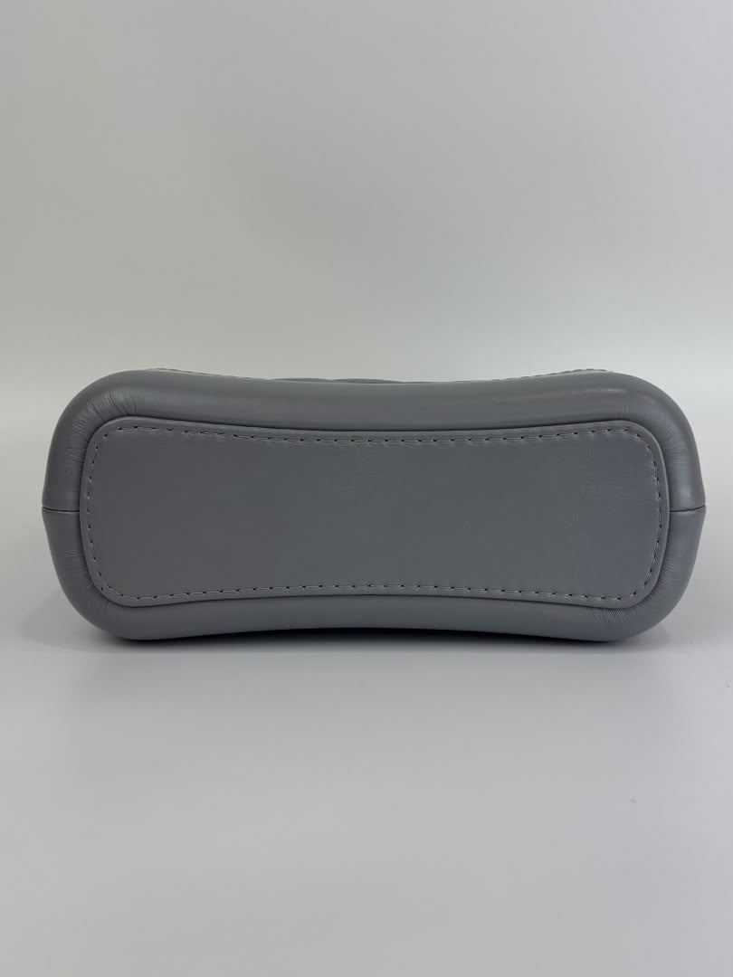 A91810 Small Gabrielle Hobo in Light Grey Quilted Calfskin