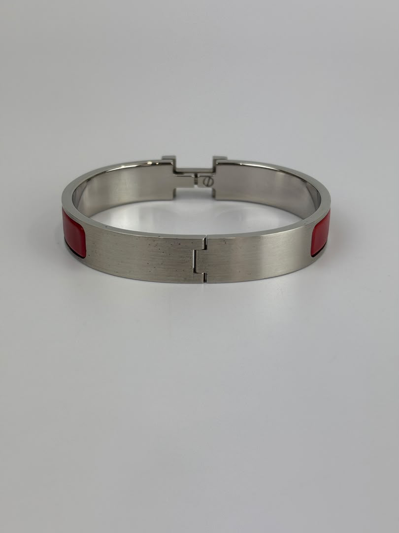Clic H Bracelet Red PHW Size TGM