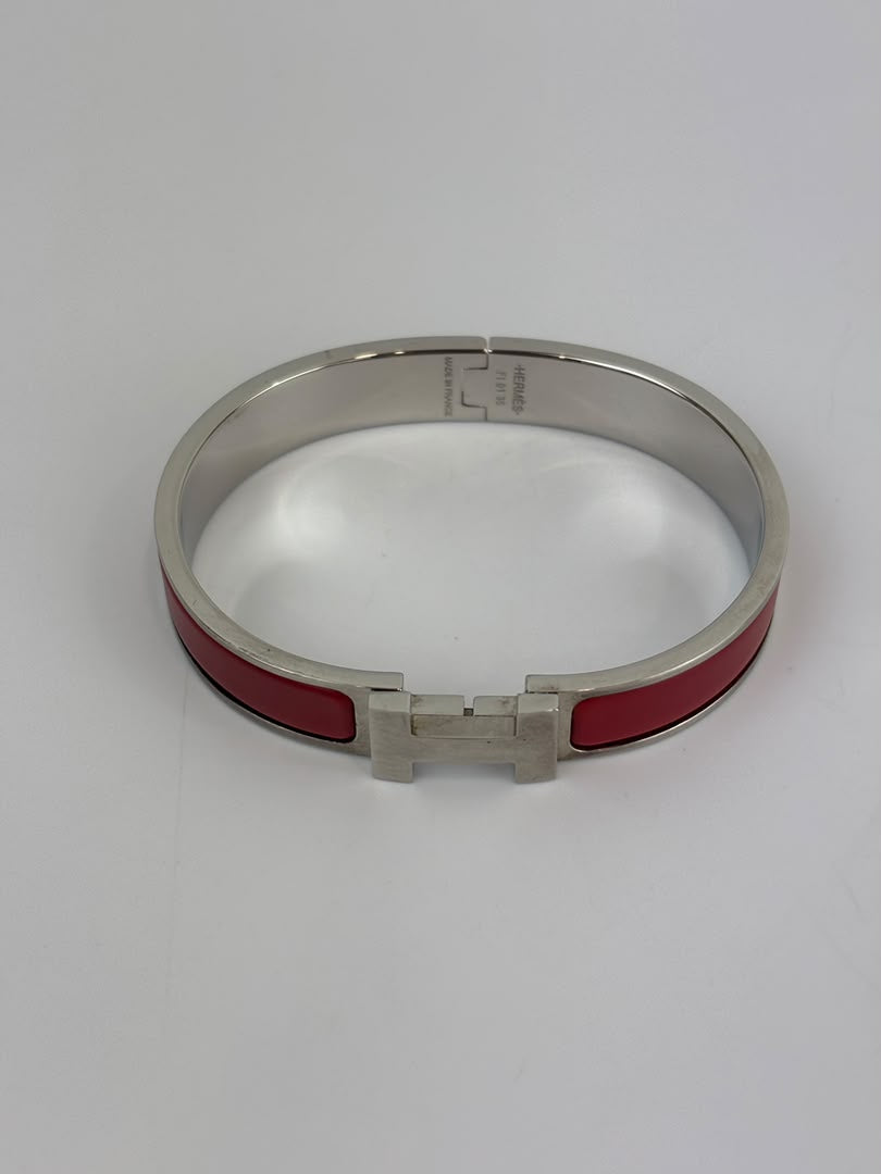 Clic H Bracelet Red PHW Size TGM