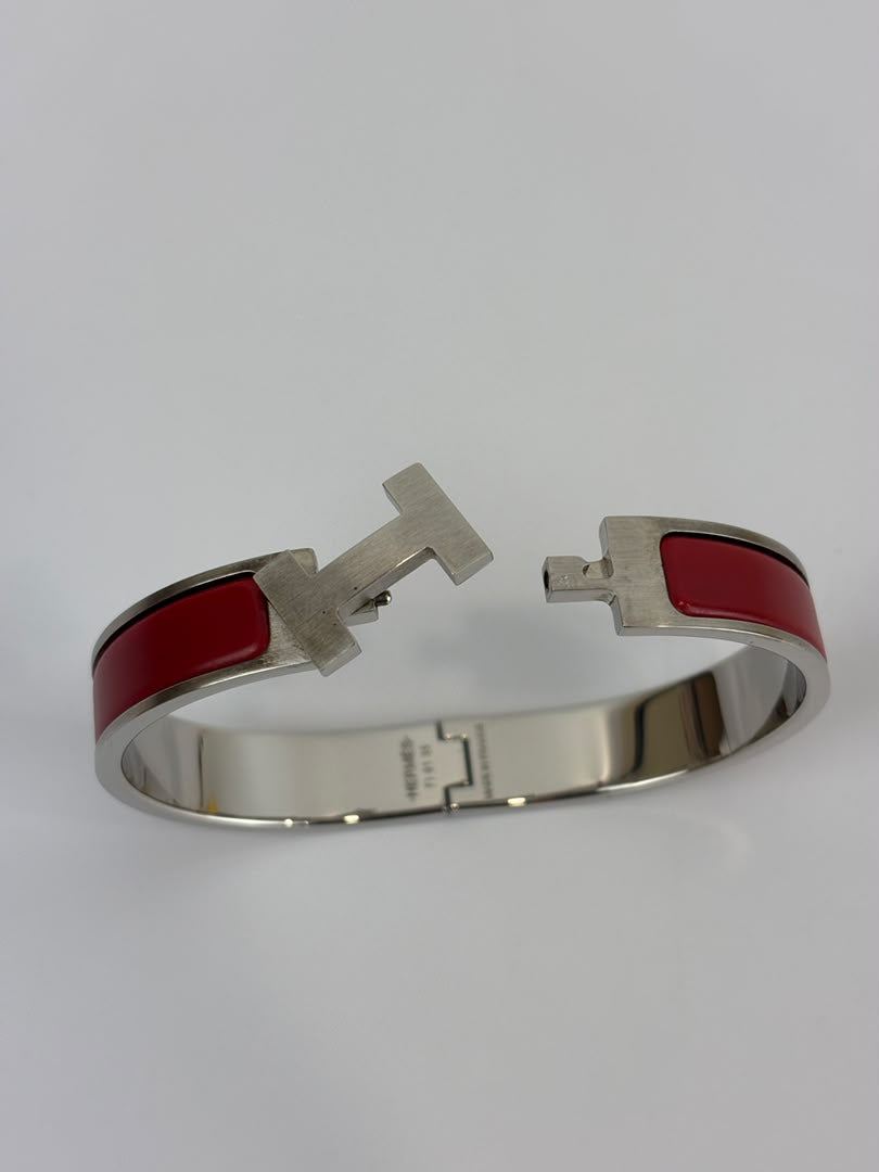 Clic H Bracelet Red PHW Size TGM