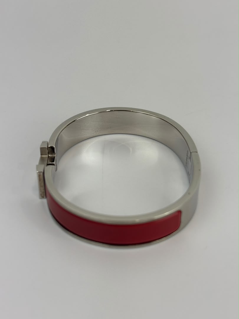 Clic H Bracelet Red PHW Size TGM