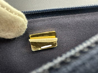 22A Pocket Twins Navy Caviar Wallet on Chain GHW