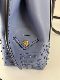 Black / Blue Calf Leather Medium Wave Bag - Glampot