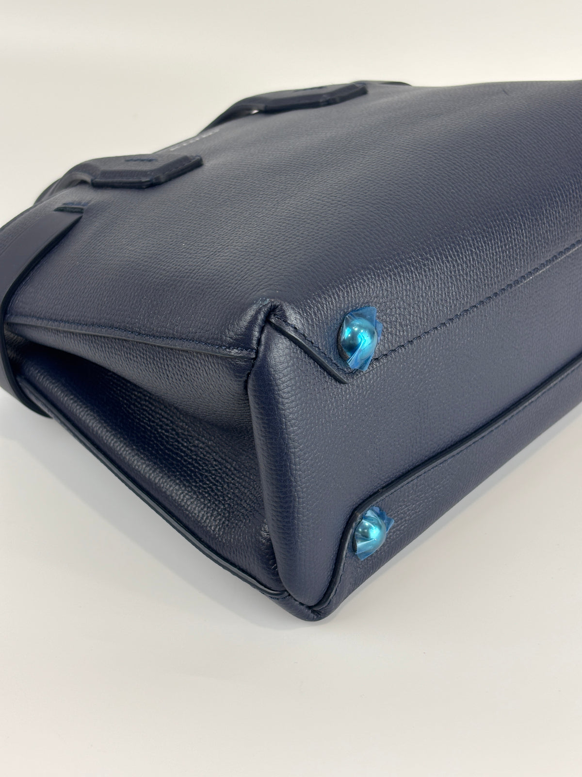 Small Banner Tote in Navy Blue - Glampot