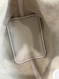 Hermès New White Picotin 18 Clemence Leather Gold Hardware - Glampot