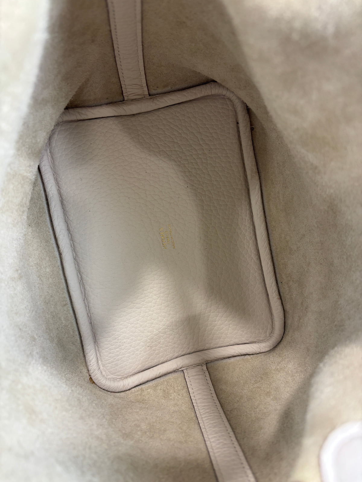 Hermès New White Picotin 18 Clemence Leather Gold Hardware - Glampot