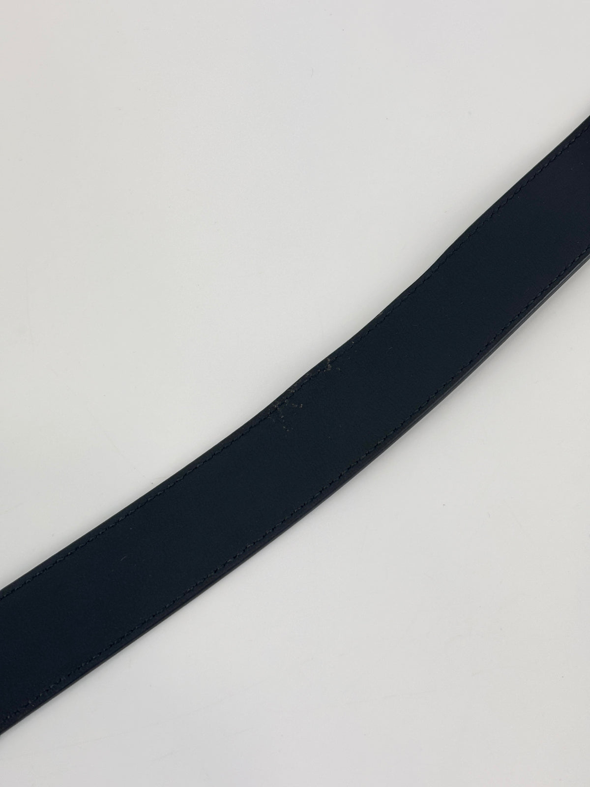 Gucci GG Marmont Slim Leather Belt in Black Size 85 - Glampot