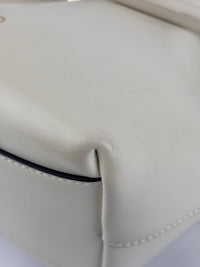 Jimmy Choo Small Bon Bon Leather Bucket Bag in White - Glampot
