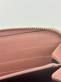 Gucci Microguccissima Zip Around Long Wallet in Dusty Pink - Glampot