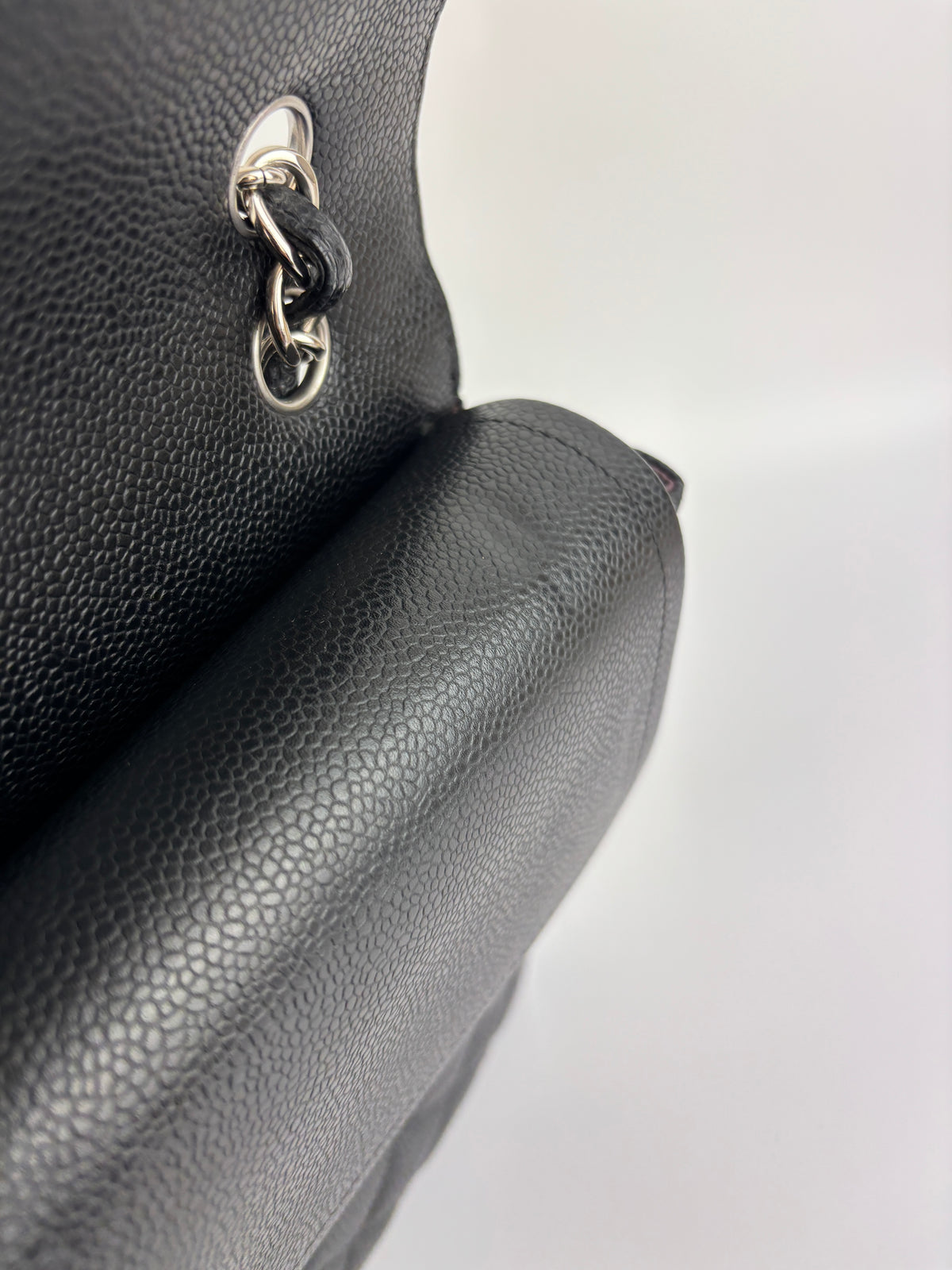 Maxi Classic Double Flap Bag Black Caviar Leather SHW - Glampot