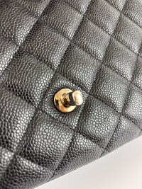 Maxi Classic Double Flap Bag Black Caviar Leather SHW - Glampot