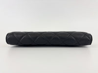 Chanel Bi-fold Yen Wallet in Black Lambskin SHW - Glampot