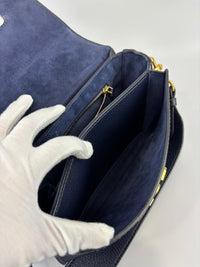 Dior Dio(r)evolution Flap Bag in Navy Calfskin GHW - Glampot