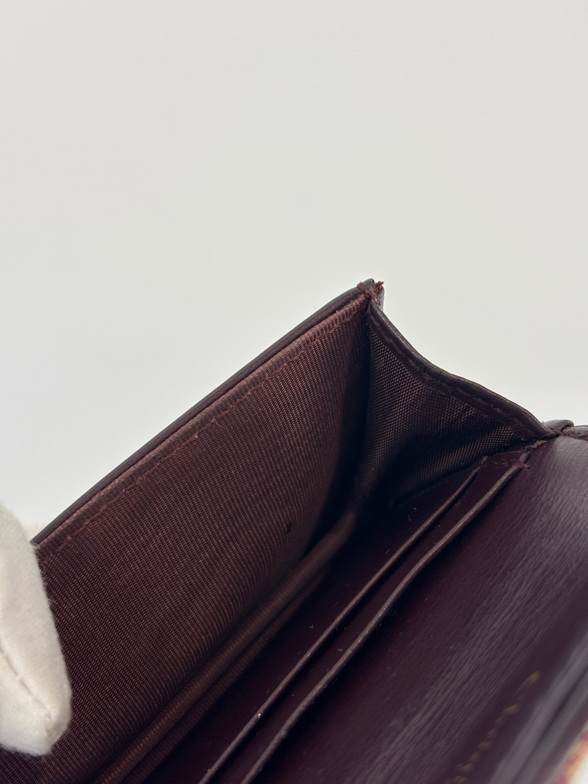 Red Oblique Canvas Saddle Bloom Card Holder Wallet - Glampot