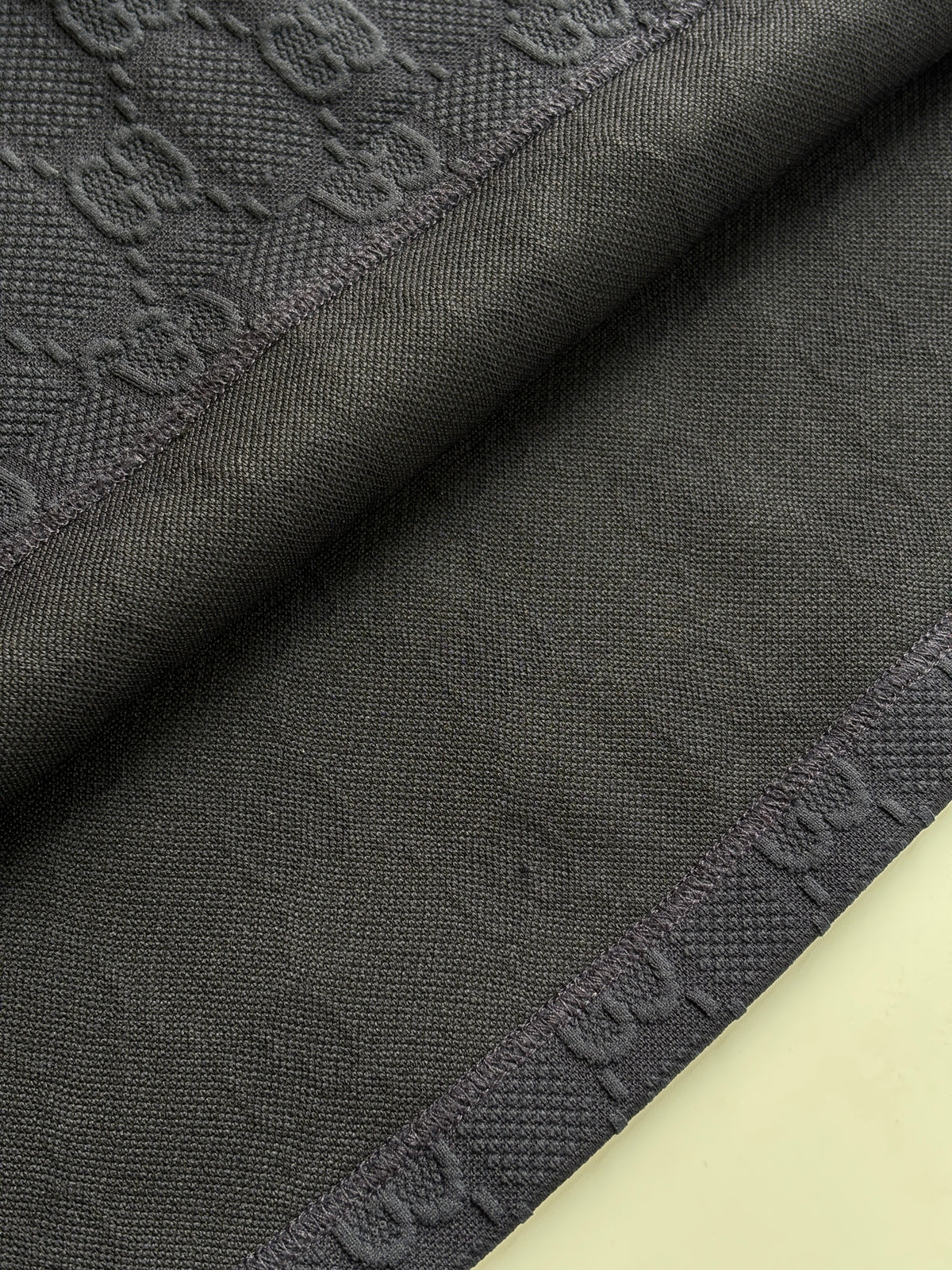 768579 GG Detail Jacquard Polo Shirt with Pink / Green Collar Size M - Glampot