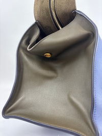 Small Smooth Blue Calfskin Tricolor Ring Bag - Glampot