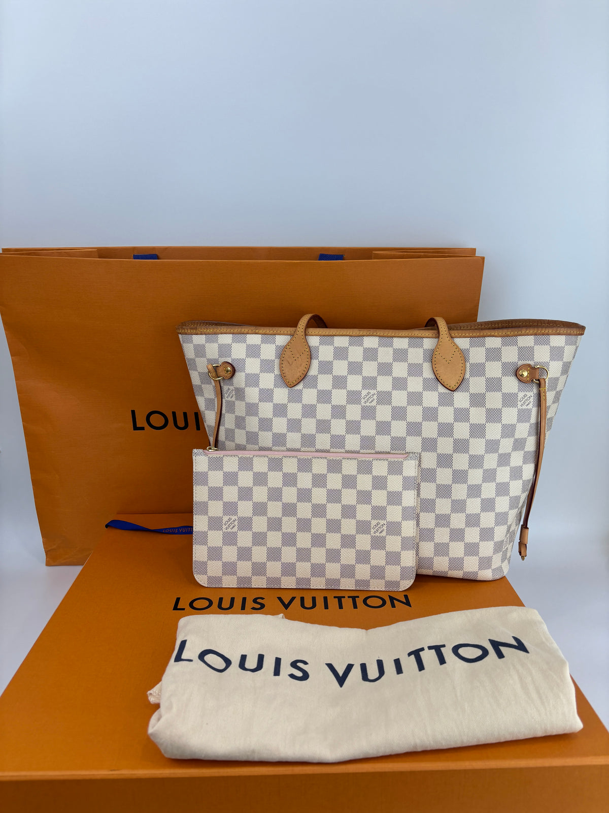 N41605 Neverfull MM Damier Azur - Glampot