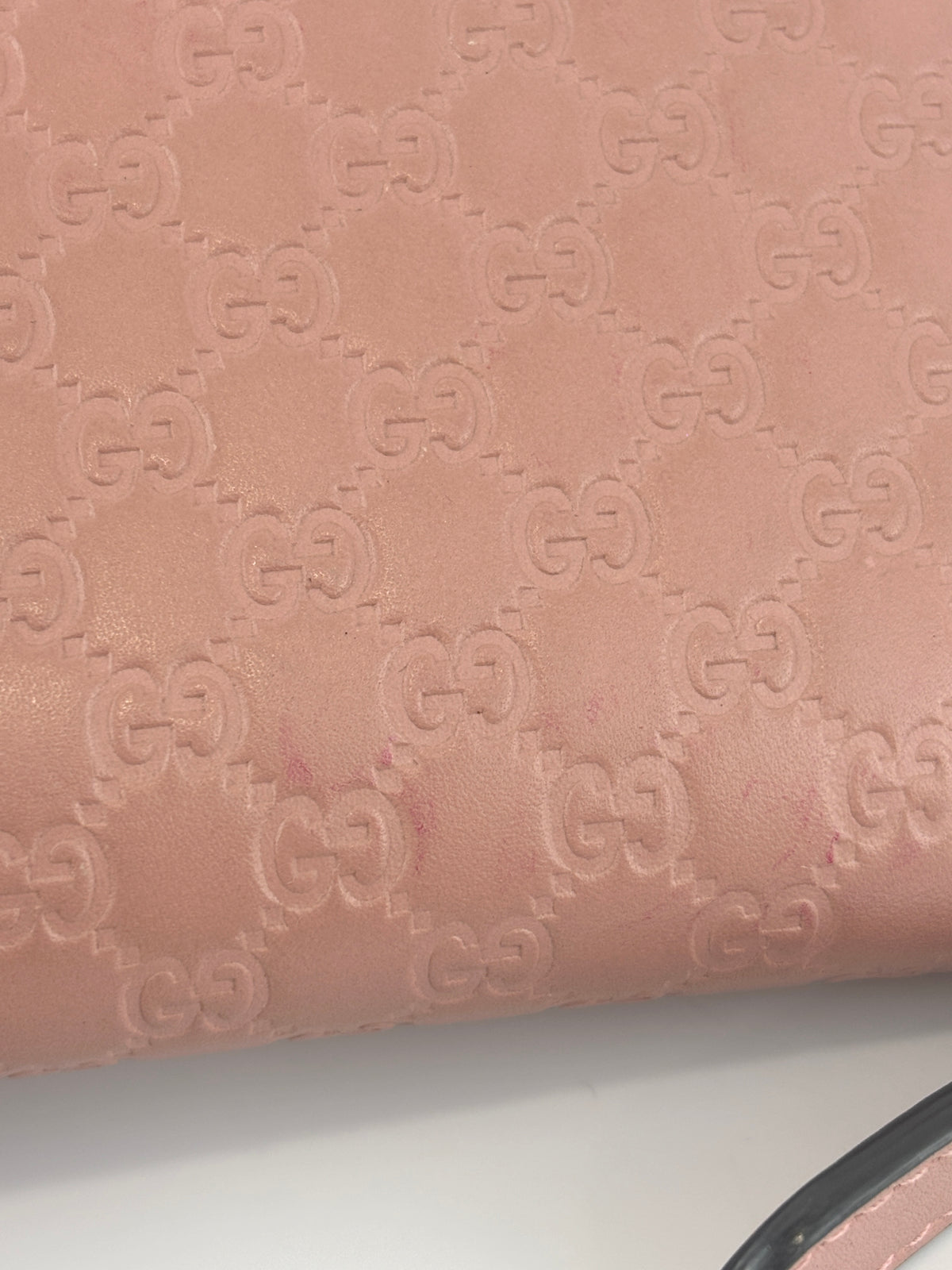 Gucci Microguccissima Zip Around Long Wallet in Dusty Pink - Glampot