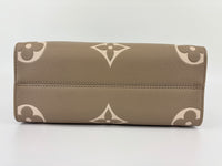 Louis Vuitton OnTheGo PM Bicolour Monogram Empreinte Tourterelle/Creme - Glampot