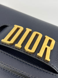 Dior Dio(r)evolution Flap Bag in Navy Calfskin GHW - Glampot