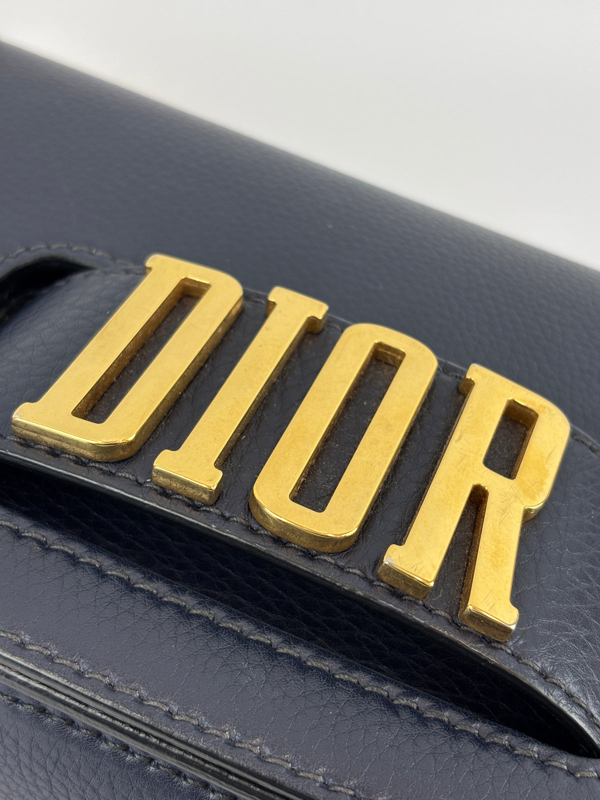 Dior Dio(r)evolution Flap Bag in Navy Calfskin GHW - Glampot