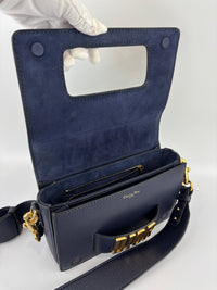 Dior Dio(r)evolution Flap Bag in Navy Calfskin GHW - Glampot