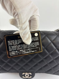 Maxi Classic Double Flap Bag Black Caviar Leather SHW - Glampot
