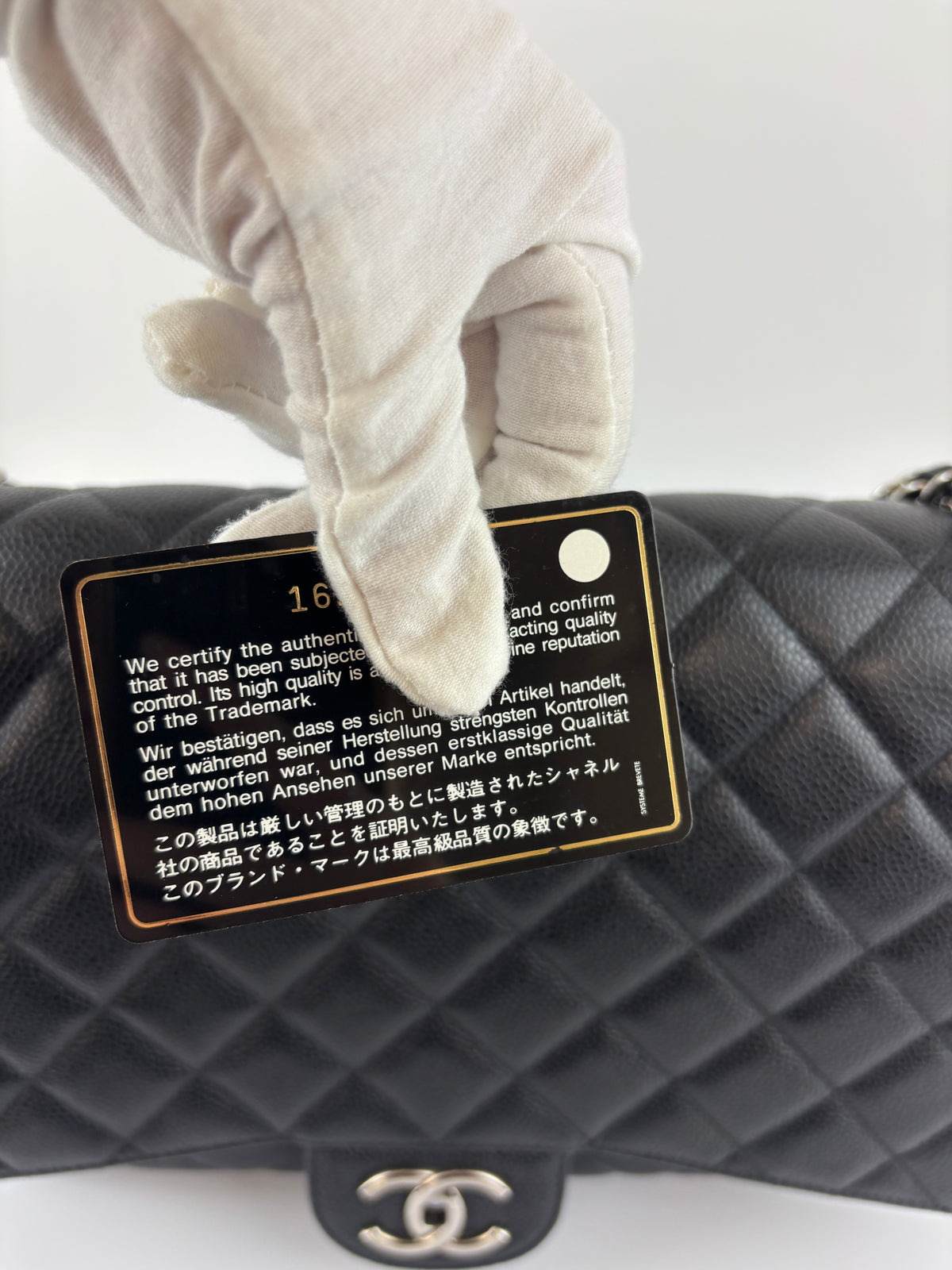 Maxi Classic Double Flap Bag Black Caviar Leather SHW - Glampot