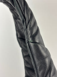 1BG413 Medium Padded Soft Nappa Leather Bag Black - Glampot